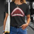 Great Shark Face Graphic Ocean Bite Lover Cool T-Shirt Gifts for Her