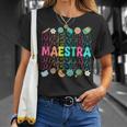Groovy Maestra Spanish Teacher Welcome Back To School T-Shirt Gifts for Her