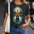 Guitar Lake Shadow Guitar Musician T-Shirt Gifts for Her