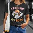 Halloween Teacher Teaching My Boos Costume Teacher Women T-Shirt Gifts for Her