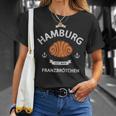 In Hamburg Isst Man Franzbrötchen Nordlicht Idea T-Shirt Geschenke für Sie