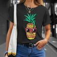 Hawaiian Pineapple Fruit Aloha Beach Summer T-Shirt Gifts for Her