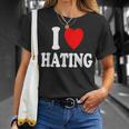 I Heart Love Odiare Sarcastico Pessimista Loner Maglietta Regalos para ella