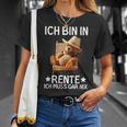 Ich Bin In Rente Ich Muss Gar Nix Bär Pensioner T-Shirt Geschenke für Sie