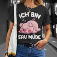 Ich Bin Sau Müde Schwin Sleep T-Shirt Geschenke für Sie