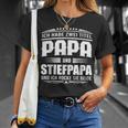 Ich Habe Zwei Titel Papa Und Steppapa Ich Rocke Sie Bote T-Shirt Geschenke für Sie