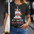 Ich Hasse Menschen Unicorn T-Shirt Geschenke für Sie