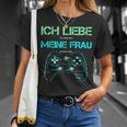 Ich Liebe Es Wenn Mich Meine Frau Zocken Lässt Gamer T-Shirt Geschenke für Sie