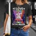 Ich Liebe Schlager Party Costume Folk Music I Love Schlager S T-Shirt Geschenke für Sie