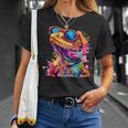 Iguana Colorata In Acquerelli Maglietta Regalos para ella
