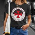 Il Motto Dei Cavalieri Croce Templare Cristiana Crociato Motto Regalo Maglietta Regalos para ella