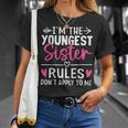 I'm The Youngest Sister Rules Don't Apply To Me Sibling Maglietta Regalos para ella