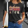 Inclusion Isn't Scary Halloween Ghost Mummy Sped Teacher T-Shirt Gifts for Her