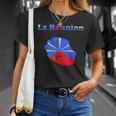Isla De La Reunión Departamento 974 Bandera De Mapa De Antillas Camiseta unisex Regalos para ella