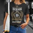 It's A Dickson Thing You Wouldn't Understand Personalized Last Name Dickson Family Crest Coat Of Arm T-Shirt Gifts for Her