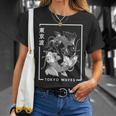 Japonés Koi Fish Blanco Negro Dibujado Minimalista Japón Arte Camiseta unisex Regalos para ella
