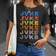 Jvke Colorful With Butterfly And Snake Vintage Retro T-Shirt Gifts for Her