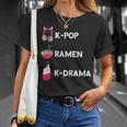 K-Pop Musica Coreana K-Drama Cuffia K-Pop Musica Ramen Maglietta Regalos para ella