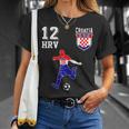 Kroatien Fan Em Spieler Ball Nummer 12 T-Shirt Geschenke für Sie