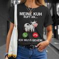 Kuh Ruft An Ich Muss Gehen T-Shirt Geschenke für Sie