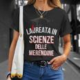 Laureata In Scienze Delle Merendine Regalo Laurea Ironico Maglietta Regalos para ella