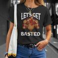 Lets Get Basted Thanksgiving Turkey Drinking Funny T-Shirt Gifts for Her