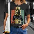 Level 60 Complete 60° Compleanno 60 Anni Di Gioco Maglietta Regalos para ella