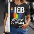 Lgbt Lgbtq Gay Csd Lieb Doch Wen Du Willst Gay Pride T-Shirt Geschenke für Sie