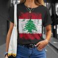 Libanon Flag For And Women T-Shirt Geschenke für Sie