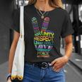 Linguaggio Dei Segni Della Pace Hippy Anni '70 Rispetta L'un Maglietta Regalos para ella
