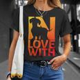 In Love With Dachshund T-Shirt Geschenke für Sie