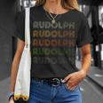 Love Heart Rudolph GrungeVintage Style Rudolph T-Shirt Geschenke für Sie