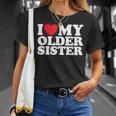 I Love My Older Sister T-Shirt Geschenke für Sie