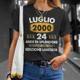 Luglio 2000 24 Anni Compleanno Uomo Donna 2000 Maglietta Regalos para ella