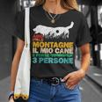 Maglia Scritta Amo La Montagna Il Mio Cane E Forse 3 Persone Maglietta Regalos para ella