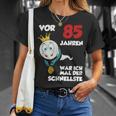 Man Or 85 Jahren War Ich Mal Der Schnellste 85Th Birthday S T-Shirt Geschenke für Sie