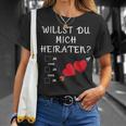 Marriage Proposal Willst Du Mich Marrieaten Wedding Proposal T-Shirt Geschenke für Sie