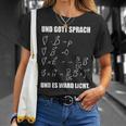 Maxwell Gott Sprach Und Es Ward Licht God Speech And T-Shirt Geschenke für Sie