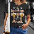 Mei Lederhosn Trogt No Da Hirsch Saufen Oktoberfest T-Shirt Geschenke für Sie