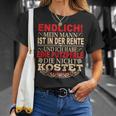 Mein Mann Ist In Der Rente Und Ich Habe Putzperlle-Rentner My Man T-Shirt Geschenke für Sie