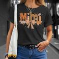 Mimi Pumpkin Fall Coquette Bow Thanksgiving Mom Women T-Shirt Gifts for Her