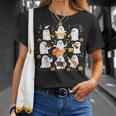 Music Teacher Ghost Playing Musical Instruments Halloween T-Shirt Gifts for Her