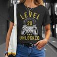 Nivel 20 Desbloqueado Boda Del 20º Aniversario Camiseta unisex Regalos para ella