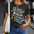 Nome Personale Retrò Groovy Maia Maglietta Regalos para ella