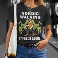 Nordic Walking Run With Sport Escursionismo Fitness Corsa Corsa Maglietta Regalos para ella