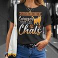Objectif Deie Caresser Tout Les Chats Chat Humour T-Shirt Cadeaux pour elle