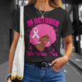 In October We Wear Pink Breast Cancer Awareness Black Women T-Shirt Gifts for Her