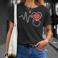 Ospedale Stetoscopio Cuore Battito Cardiaco Infermiera Maglietta Regalos para ella