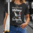 Ostsee Fun-Mach's Wie Die Möwe Und Scheiß Drauf T-Shirt Geschenke für Sie