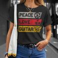 Pace Amore Chitarra Idea Di Regalo Chitarra Maglietta Regalos para ella